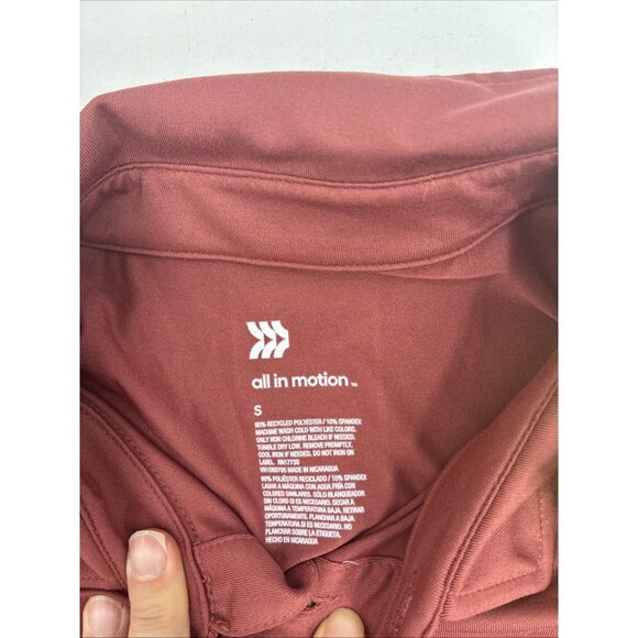 All In Motion Mens Small Red Polo Shirt Short Sleeve Athletic Golf Activewear - Picture 3 of 6